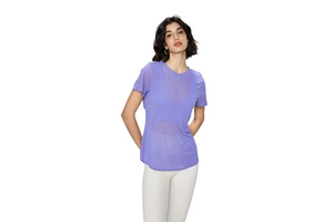 Summer Breathable Yoga T-Shirt Women's for Nine Quarter Sleeve Simple Fashion Fitness Sports Top