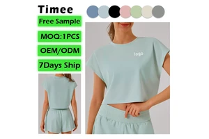 Gym Wear Quick-drying Running Summer Fitness Top Loose Slimming Yoga Wear