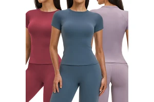 Breathable Comfortable Quick-drying Outdoor Running Short-sleeved Women Yoga Wear Short-sleeved Fitness Top