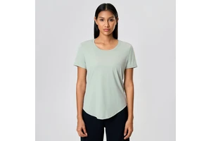 Wholesale Women's Loose Brushed Soft Breathable for Quick Dry Crew Neck Yoga Running Short Top