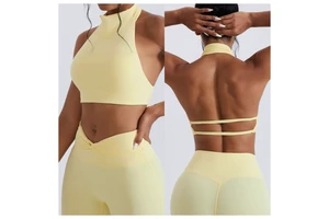 Factory Wholesale Yoga Top High-neck Yoga Tank Top For Casual Fitness And Sports Bras Sport Bras Women Gym Wear Top
