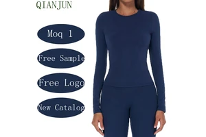 New Arrived Women Long Sleeves Gym Fitness Running T-Shirt Sweatshirt Round Collar Slim Fitting Women Sport Yoga Top