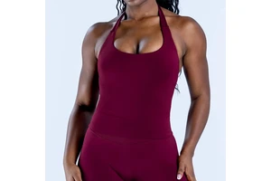 Women's Band Neck Tank Top Yoga Vest Three-layer Chest Pads Seamless Tight Spandex/Nylon Fitness