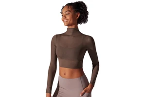 European American Cross-Border Women's Long Sleeve Yoga Top Quick-Drying Sports Bra with One-Piece Cup Fitness Running Clothing