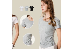 Sexy Casual Wear Fitness Slim Fit Round Neck Cropped T-Shirt Custom Logo Plain Sport T Shirt Women