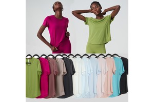 Summer Loose Fitness Short Sleeve Yoga Top Breathable Quick Dry Casual Gym Workout T-Shirts for Ladies