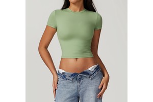 Corset Hoodie Wash Été Thresh Female Activewear Uom Contrast Short Logo Fitted Custom Crop top
