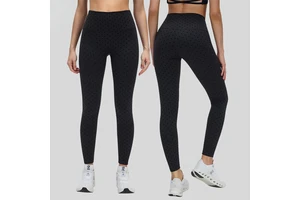 USA Oversea Solid Spandex/Nylon High Waist Elastic Waist Full Length Quick Dry Seamless Breathable Plus Size Yoga Legging Set