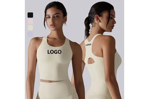 Wholesale Yoga Sleeveless Shirt Seamless Sports Top Yoga Clothes T-shirt Sports Fitness Clothes Yoga Short