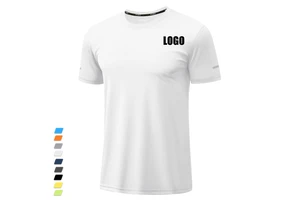 Wholesale Custom Logo Short Sleeve T Shirts Custom Design T-shirt Sport Fitness T-shirt Customize Sports T-shirts