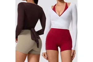 New Long Sleeve Blouse Yoga Top for Women Skin-Friendly Slim Fit Pilates High-End Fitness Shirt Sports Cover-Up Athletic Wear