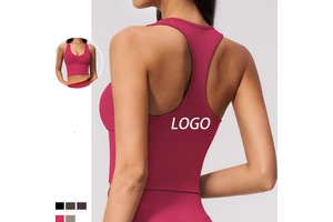 Women's Sleeveless Racerback V-Neck Tank Top Soft Stretchy Cropped Athletic Tank for Gym & Daily Wear Sports Top Yoga Top