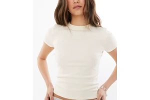 High Quality Custom Casual Crewneck Slim Fit Short Sleeve T-shirt for Women Yoga Crop Tops