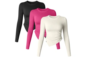 Hot Sales Long Sleeve Seamless Crop Top Fitness & Yoga Wear Women's Yoga Top