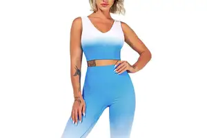 High Waist Solid Front Casual Women Yoga Set 2 Piece Long Breathable 100% Cotton Skinny Fit Unique Design Summer Best Selling