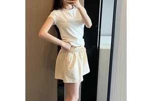 For Yoga Clothing Women's Cute Solid Pilates Fitness Training Short-sleeved Navel-baring Tight T-shirt Quick-drying Running