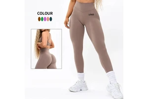 Custom Leggings Soft High Waisted Gym Workout Tight Yoga Pants Fitness V-Shaped Waisted Ass Butt Lifting Yoga Leggings for Women