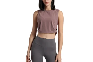 Loose Top Activewear Naked-Feel Athletic Yoga Vest Open Back Tank Tops Stretch Sexy Blouse Sport Fitness Yoga Tops
