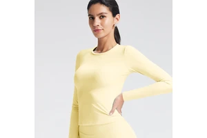 Women Lightweight Long Sleeve Sports Top Quick Dry Slim Fit Yoga Fitness Training Activewear