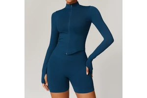 Foundry Nine Singapore: Zip-Front Jacket Built on Recycled Polyester/Spandex Double-Knit Jacquard Mesh