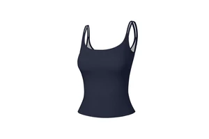 Stock Vintage Style Eco-Friendly Four-Way Stretch Quick Dry Breathable Spandex/Nylon Seamless Women's Sports Yoga Everyday Top