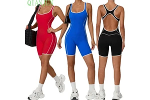 Custom Logo Women's Sexy Backless Sleeveless Exercise Yoga Clothes Gym Fitness Sports Shape The Body One Piece Yoga Clothes