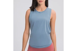 Custom Multi-color Quick-drying Gym Vest for Women's Fitness Yoga Sleeveless Top Running Loose Sports T-shirt Wholesale