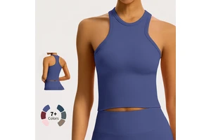 High Quality Women's Lightweight Breathable Seamless Tight Beauty Back Yoga Vest Sweat-Wicking Four-Way Stretch Slim Fit Crop