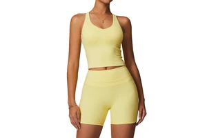 Cross Back Yoga Vest, Women's Brushed Tight Yoga Top, Outdoor Fitness Bra