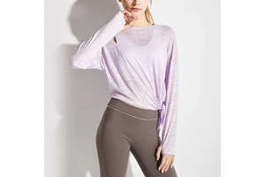 2023 New Quick-dry Hollowed Out Long-sleeve T-shirt Women Yoga Top Sport Blouse Women Plus Size Yoga Tops