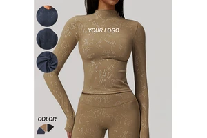 Yoga Wear Workout Running Long Sleeve Gym Fitness Sports Top for Women
