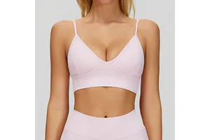 Women's Quick Dry Racerback Tank Top Compression Seamless Spandex Material Deep V Halter Neck Windproof Sport Style Plus Size