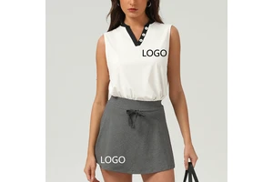 New Summer Fitness Suit Casual Sleeveless Vest Top with V-Neck Breathable Yoga Loose T-Shirt Color Matching Joker Fitness Outfit