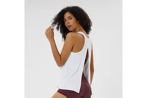 Women's Quick Dry Open Back Running Tank Top Tie Back Yoga Shirt Sleeveless Gym Workout Top for Running Breathable Activewear