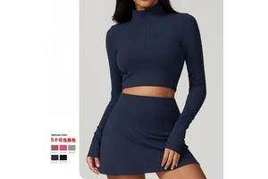 Elasticity Yoga Long Sleeved Yoga Wear Sports T-shirt Autumn Winter Zipper Tight Exercise Clothes Jacket Running Fitness Tops