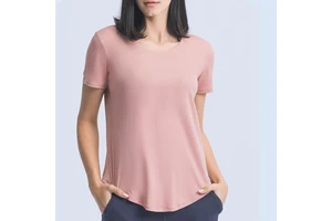 Quick Dry Short Sleeve Round Neck Yoga Sportswear Workout Gym Wear T-shirts Tops for Girls Women