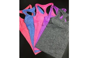 Women's Sexy Short Length Gym Athletic Tank Tops Custom Wholesale Lace Sleeveless Loose Fit Yoga Running Shirts Hip Hop Knitted