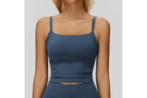 Women's Casual Yoga Vest with Double Shoulder Strap Beautiful Generous Back Design for Outdoor Running Sports