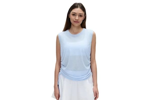 2026 Simple Round Neck Sleeveless Sports Tank Top Womens Thin Breathable Yoga Summer 100% Polyester Loose Fit