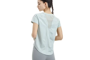 Women's Short Sleeve Workout Shirts Breathable Yoga T-Shirts Mesh Back Loose Fit Athletic Tee Tops