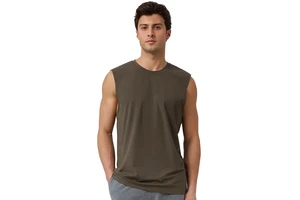 Men's Yoga Sports Tank Tops Wide Shoulder Modal Cool Breathable Loose Fitness Top SPORT VEST