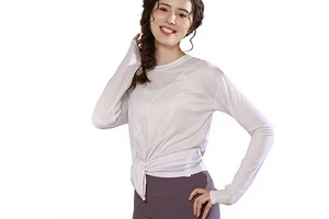 Womens Winter Loose-Fit Sports Top Long-Sleeve Fitness Training Set Pilates & Yoga Wear Breathable Quick-Dry T-Shirt