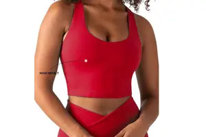 Custom Eco-Friendly Four-Way Stretch Spandex Women's Blank Gym Sports Bra Soft Workout Yoga Top for Girls