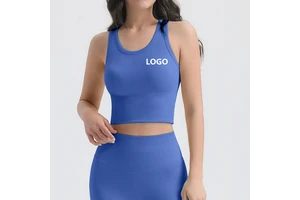 Hot Selling Seamless Quick Drying Tight High Support Shockproof Vest Fitness Gym Women Yoga Tank Top