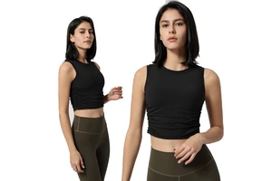 2023 New Arrival Thin Looking Comfortable Quick Dry Ladies Running Sports Top Popular Woman Sports Tee Yoga Plain Colored Vests