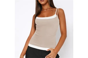 Women's Backless Breathable V-Neck Crisscross Halter Yoga Top Built-In Bra Quick-Dry Fitness Gym Workout women's gym tank top