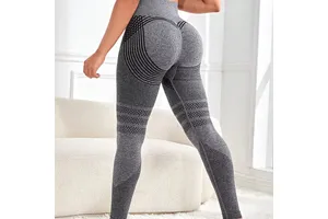 2025 New Design Solid High Waist Four-Way Stretch Tights Gym Fitness Leggings Women Custom Logo Yoga Butt Lift Scrunch Booty