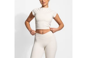 Women Activewear Manufacturer Slim Fitted Yoga Top Short Sleeve Buttery Soft Workout Crop T Shirts