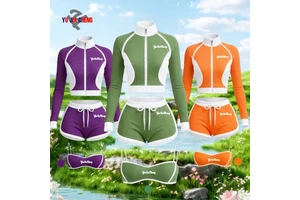 Gym Activewear Ladies Workout Outfits 3 Piece Sportswear Zip Up Color Block Yoga Top Sports Bra Tracksuit Shorts Set Women