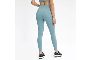 Factory Customized No Front Seam Solid Color Tight Leggings High Waisted Scrunch Leggings for Women Fitness